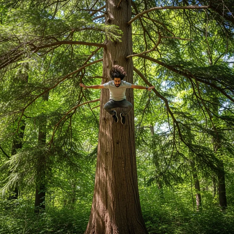 Fayez Jumping From Tree - Exhilarating Moment Fayez Jumping From Tree - Exhilarating Moment