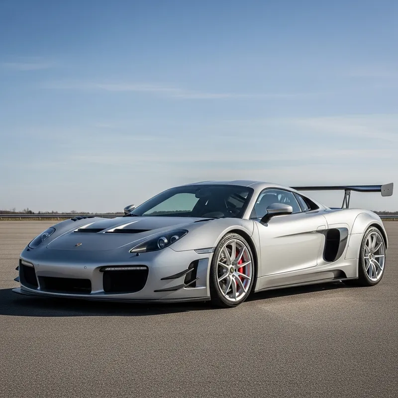 Sleek High-Performance Sports Car in Vibrant Color