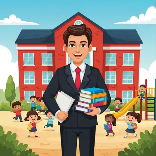 Hispanic School Principal | Educational Leader Cartoon