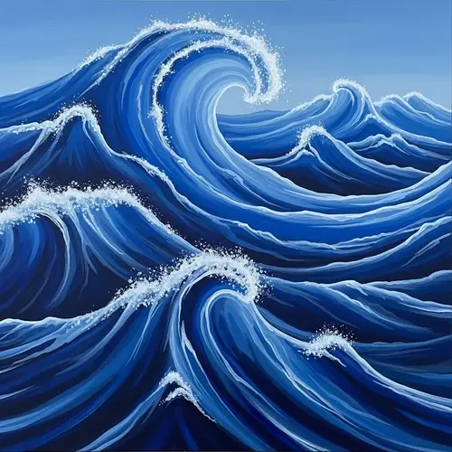 Ocean Waves Abstract Art | Dynamic Sea Visuals
