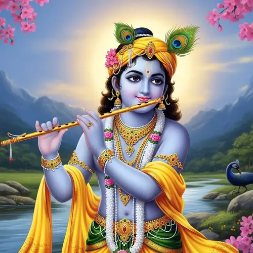 Shri Krishna HD Wallpapers | Divine Illustration