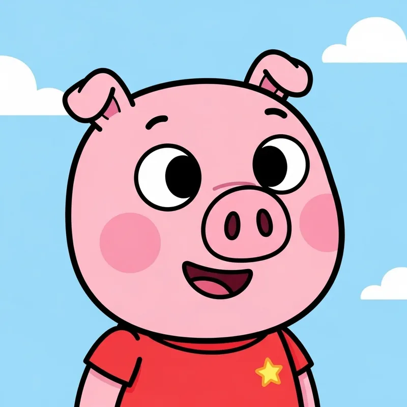 Cute Pepo Pig Cartoon | Kids' Character Picture Cute Pepo Pig Cartoon | Kids' Character Picture