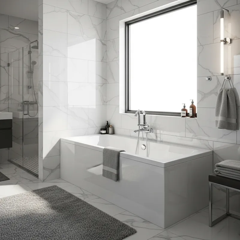 Modern Bathroom with Free-Standing Bathtub Design