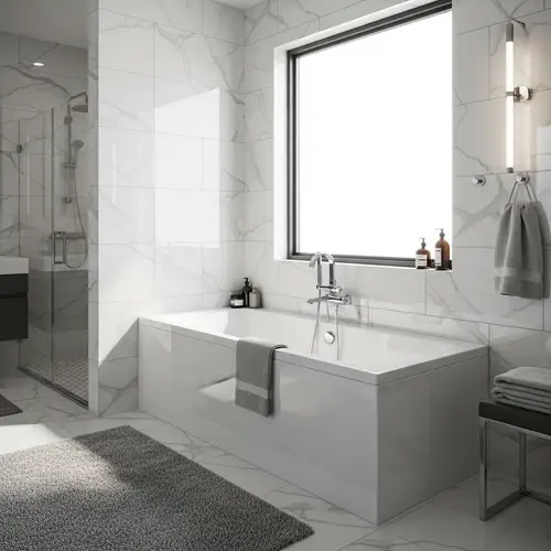Modern Bathroom with Free-Standing Bathtub Design