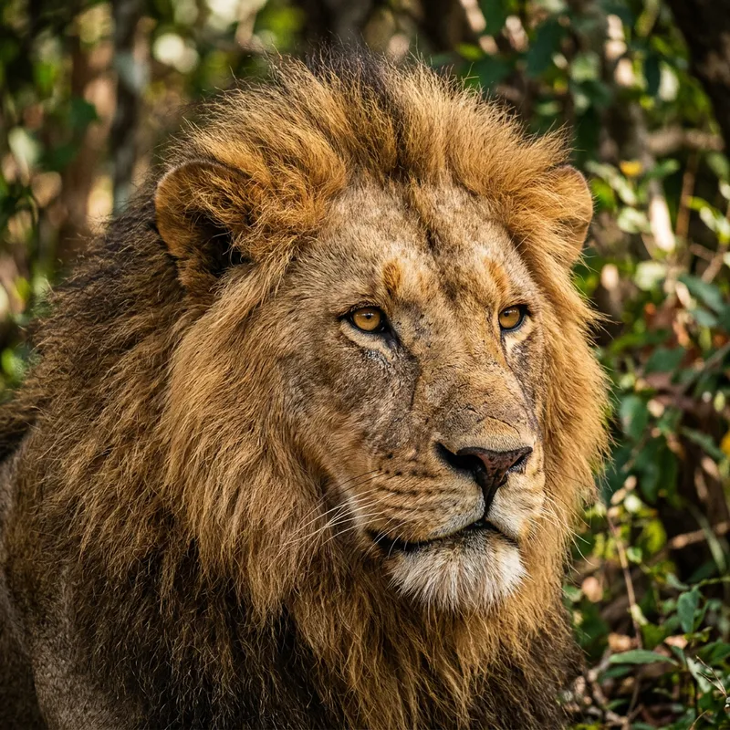 Majestic Lion Headshot - Capturing Raw Intensity Majestic Lion Headshot - Capturing Raw Intensity