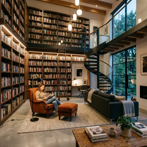 Modern Home Library Interior Design Ideas