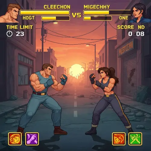 Classic Arcade Fighting Game Interface | Urban Street Battle