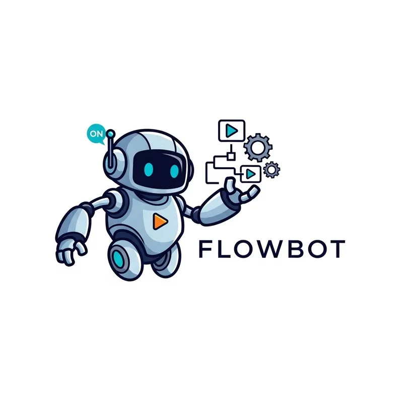Mini Robot Logo Design for Workflow Automation