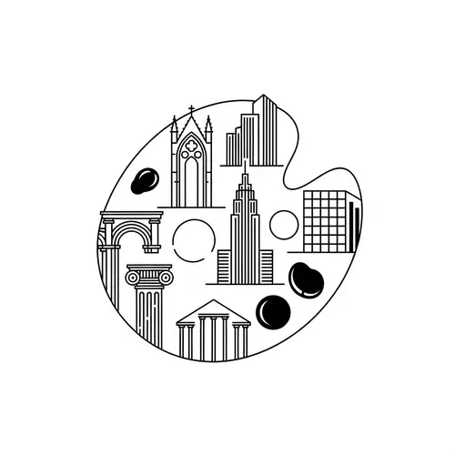 Architectural Palette Logo | Black and White Lines