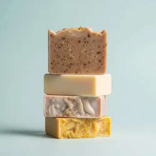 Handmade Bar Soaps Stack | Natural Colors & Textures