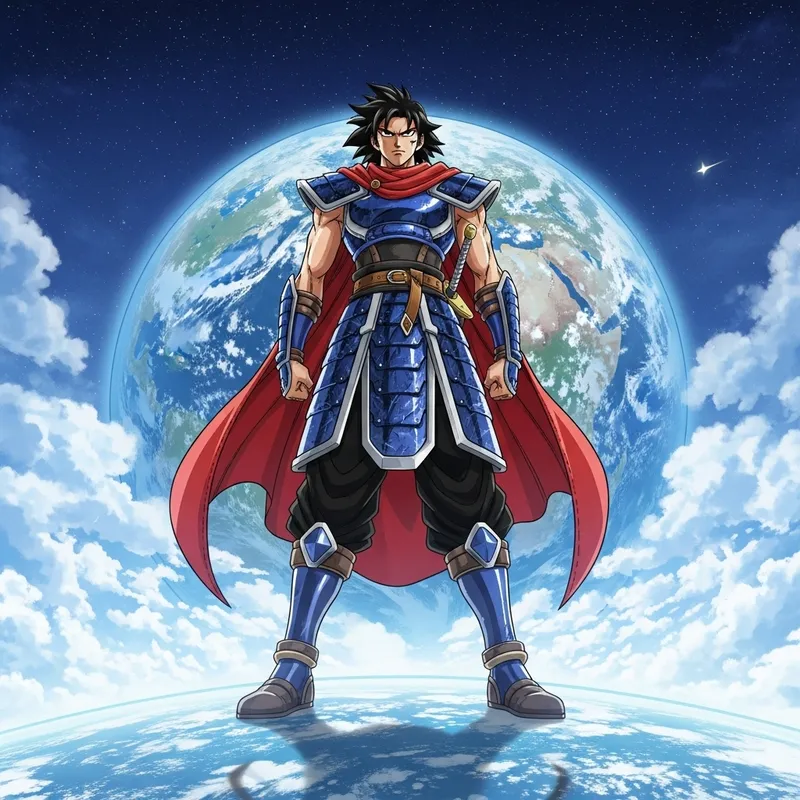 Powerful Warrior Dares Challenges | Vibrant Manga Style Art