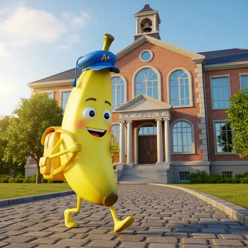 A Cute Banana Goes to School: Adventures Await!