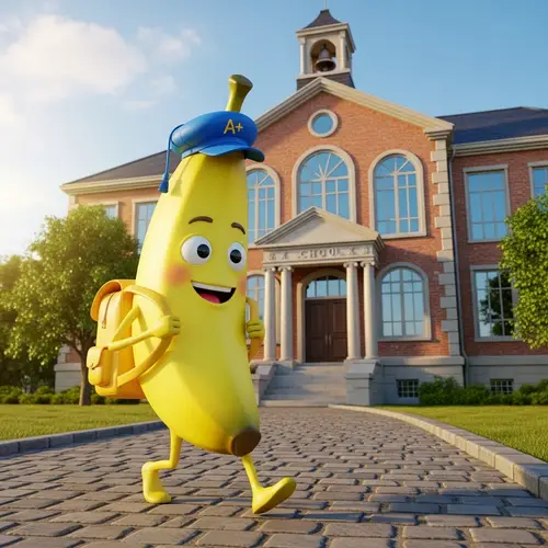 A Cute Banana Goes to School: Adventures Await!
