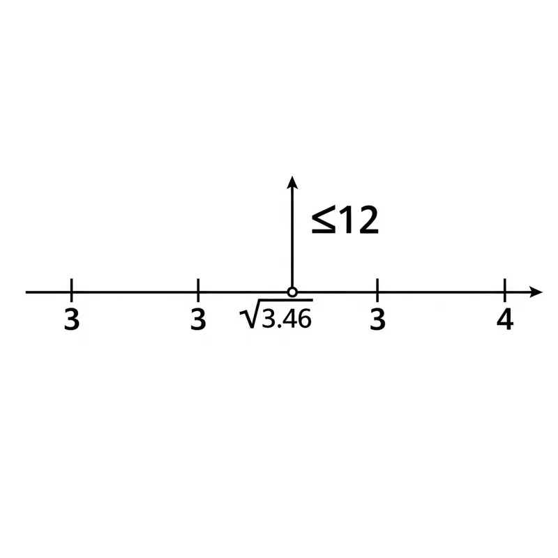 Square Root of 12 on Number Line