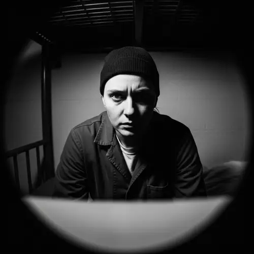 Intense Expression in Prison | Documentary-style Portrait