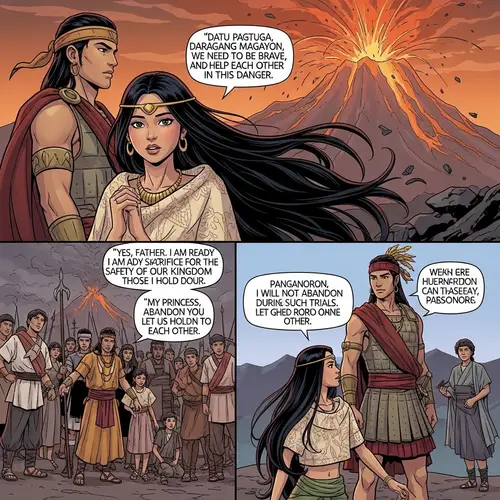 Filipino Folklore Tale: Daragang Magayon & Panganoron's Love Story