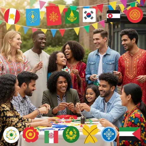 Vibrant Community Gathering: Diverse Cultures Celebrate Together