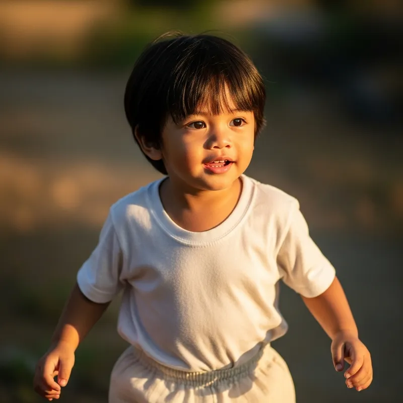 Filipino Boy: Joyful Image of a Child Playing Filipino Boy: Joyful Image of a Child Playing