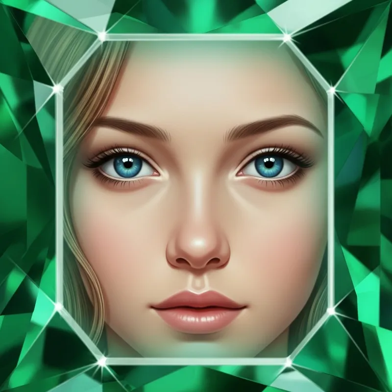 Emerald Queen: Portrait of Youthful Elegance
