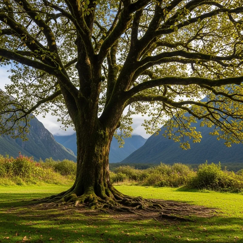 Nature's Healing: Majestic Tree in Serene Clarity Nature's Healing: Majestic Tree in Serene Clarity