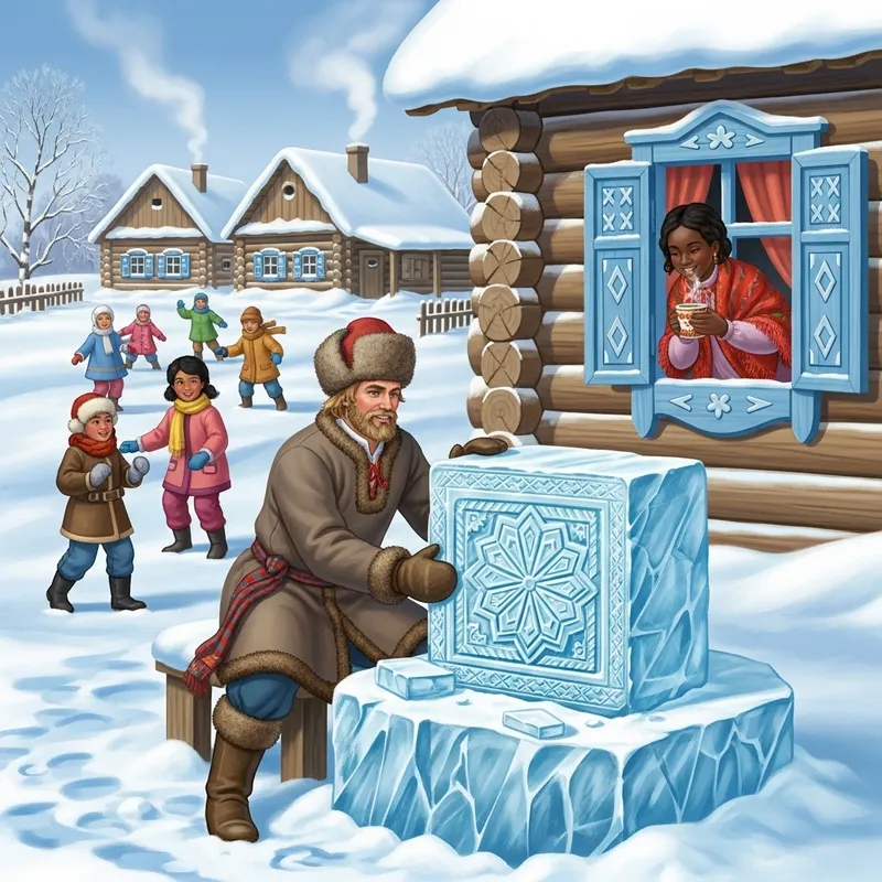 Winter Slavic Traditions: Snow, Ice Carving & Village Festivities