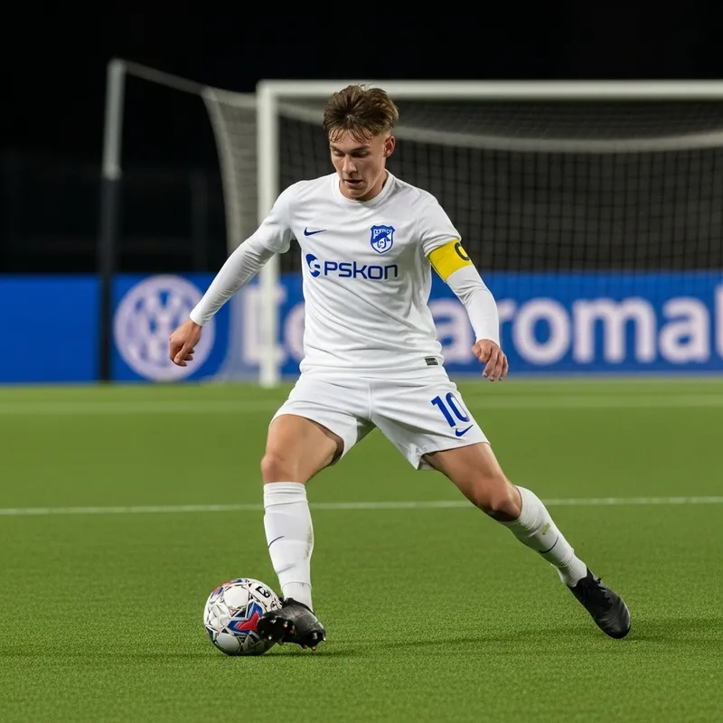 Dynamic Soccer Action Shot | Caucasian Soccer Player | Team Generic