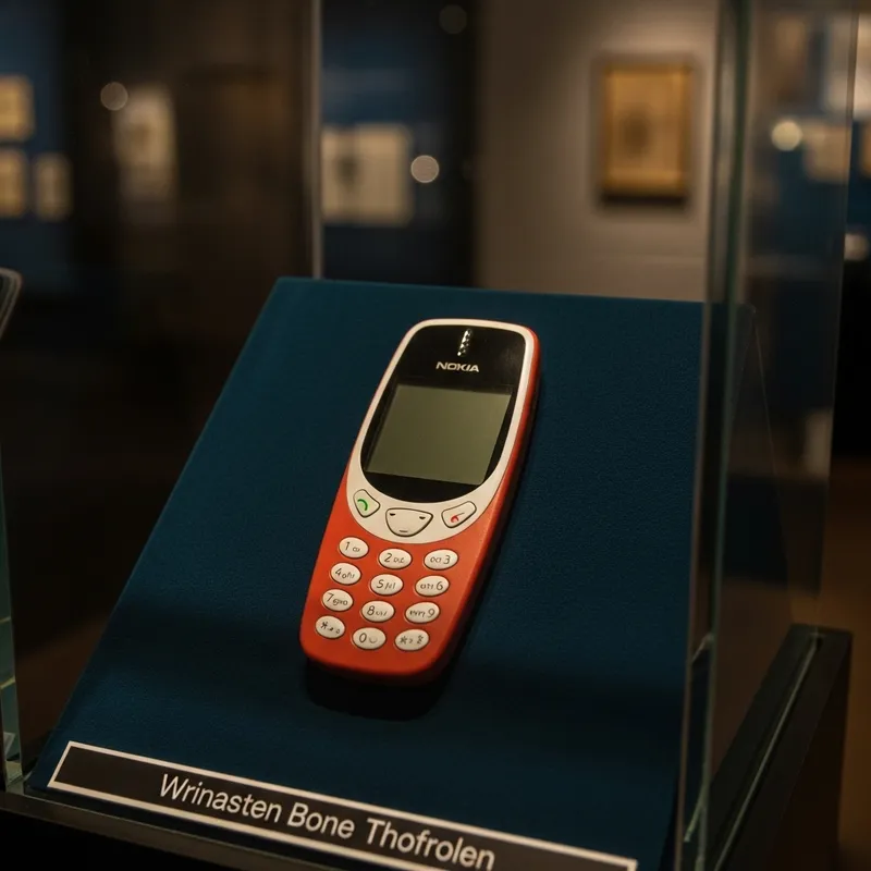 Antique Nokia 3310 in 19th Century Museum Exhibit