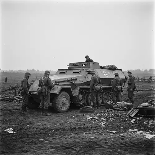 Vintage SD.Kfz. Historical Photo from World War II