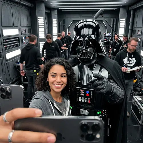 Epic Selfie with Darth Vader: Star Wars Set Capture