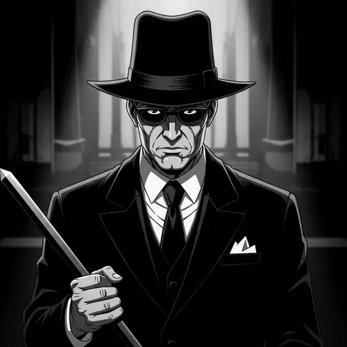Enigmatic Undertaker: Noir-Inspired Mystery & Darkness