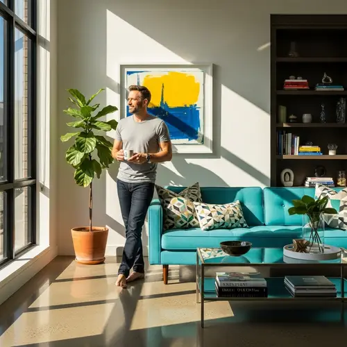 Modern Living Room with Stylish Furniture