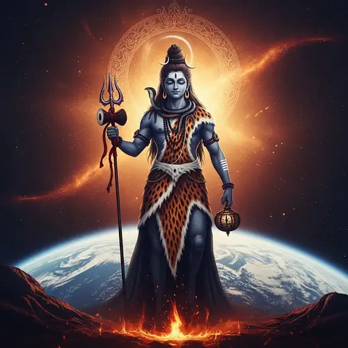 Dark Star Nemesis: Otherworldly Entity Poses like a Divine Figure