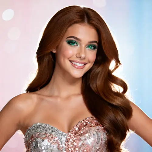 Glamorous Pageant Headshot of a Stunning Model