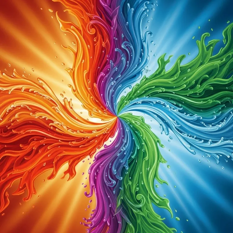 Abstract Transformation: Fire and Water Elements