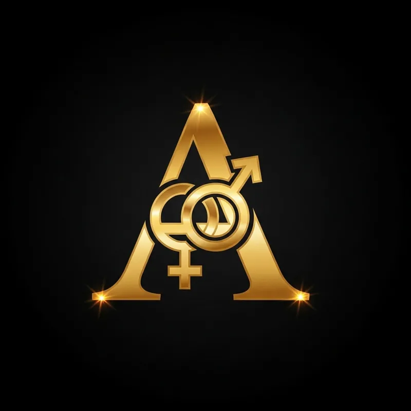 Ancient Greek Alpha Letter with Gold Male and Female Symbols Ancient Greek Alpha Letter with Gold Male and Female Symbols