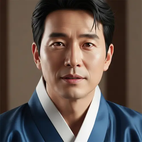 40-Year-Old Korean Man Portrait | Cultural Heritage