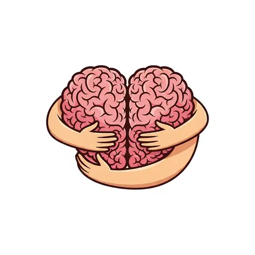 Heart-Shaped Brain Logo for Mental Health Care