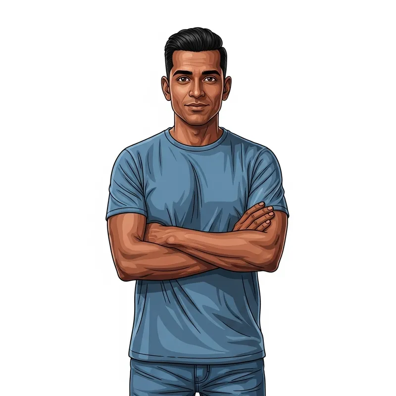 Portrait of a Friendly South Asian Man