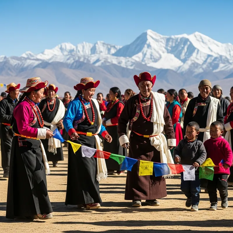 Tibetan New Year Festivities: Colorful Celebrations in the Mountains Tibetan New Year Festivities: Colorful Celebrations in the Mountains