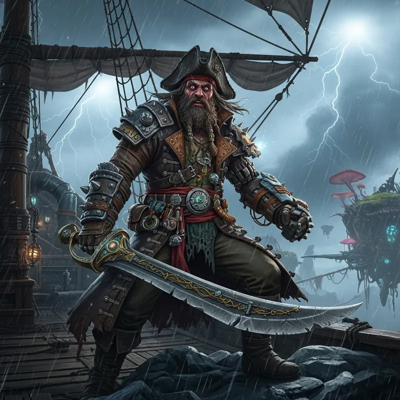 Innovative Burly Pirate Hero - Unique Game Character