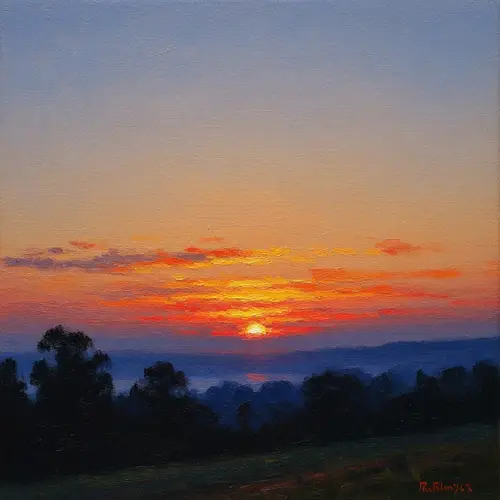 Breathtaking Sunrise - Impressionist Painting