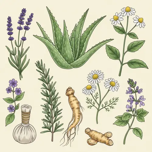 Enchanting Herbal Wonders Illustration - Watercolor Artwork