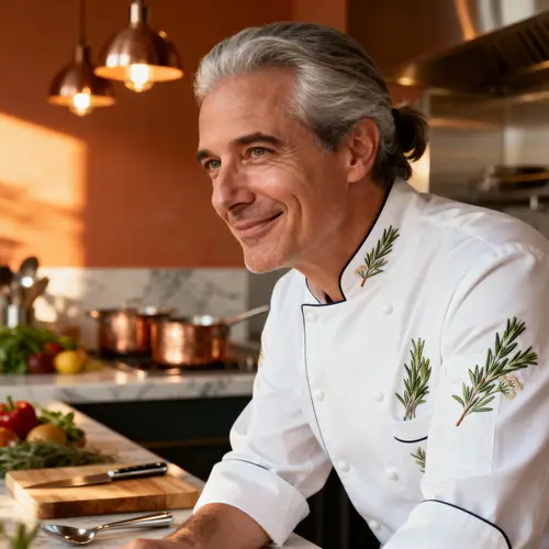 Detailed Headshot of a Professional Chef