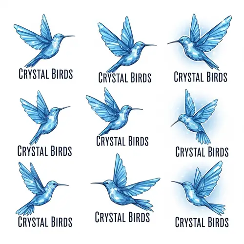 Abstract Crystal Birds Logos: Elegant and Unique Designs