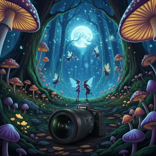 Mystical Forest with Glowing Mushrooms | Ethereal Digital Painting