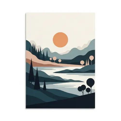 Minimalist Abstract Landscape Artwork