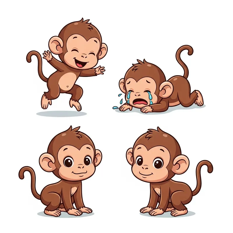 Adorable Baby Monkeys Art | Joy, Sadness, Curiosity & Playfulness