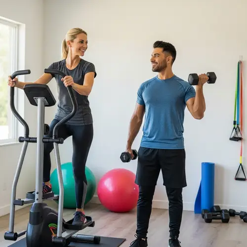 Home Gym Workout: Couple Inspiring Each Other to Stay Fit