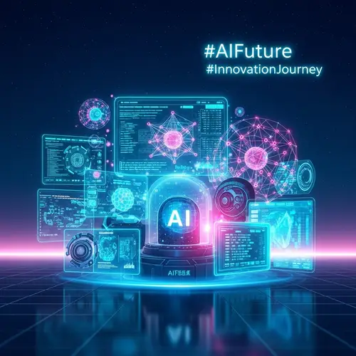 Futuristic AI Scene: A Visual Innovation Journey