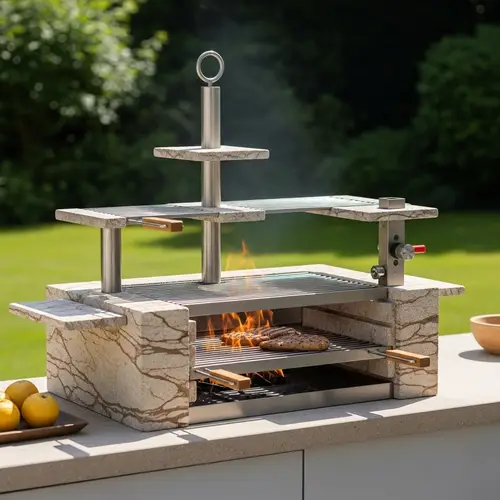 Innovative Stone Barbecue Grill - Modern Minimalism